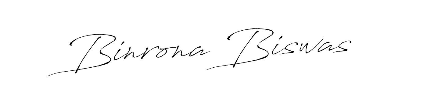 Design your own signature with our free online signature maker. With this signature software, you can create a handwritten (Antro_Vectra) signature for name Binrona Biswas. Binrona Biswas signature style 6 images and pictures png