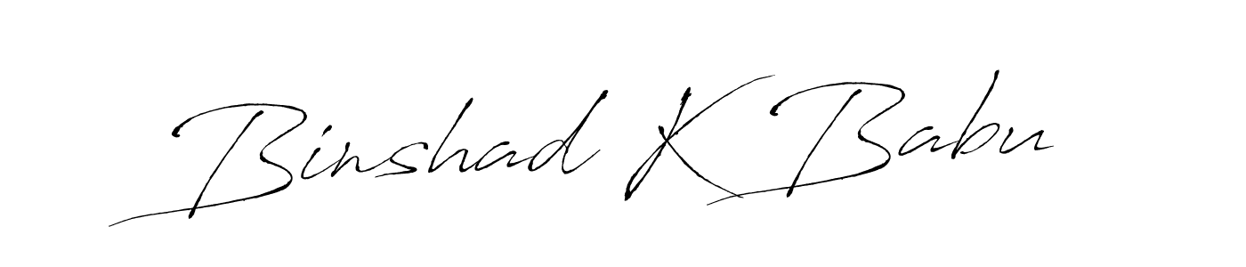 Once you've used our free online signature maker to create your best signature Antro_Vectra style, it's time to enjoy all of the benefits that Binshad K Babu name signing documents. Binshad K Babu signature style 6 images and pictures png