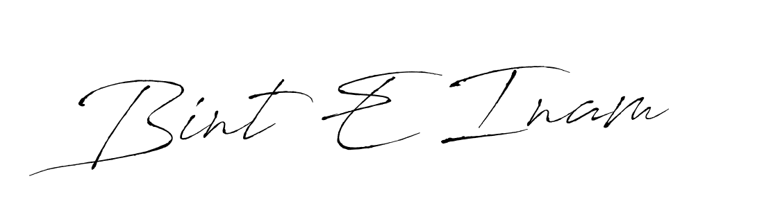 Make a beautiful signature design for name Bint E Inam. Use this online signature maker to create a handwritten signature for free. Bint E Inam signature style 6 images and pictures png