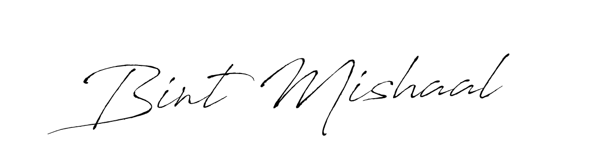 You should practise on your own different ways (Antro_Vectra) to write your name (Bint Mishaal) in signature. don't let someone else do it for you. Bint Mishaal signature style 6 images and pictures png