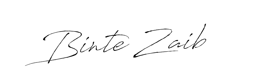 Make a beautiful signature design for name Binte Zaib. With this signature (Antro_Vectra) style, you can create a handwritten signature for free. Binte Zaib signature style 6 images and pictures png