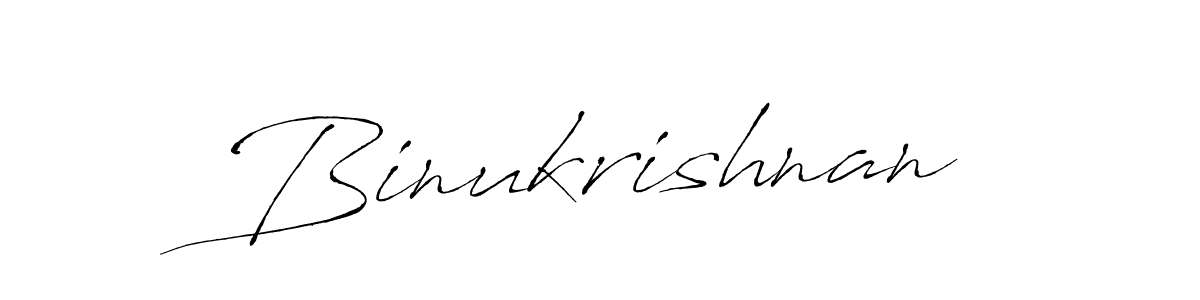 Make a beautiful signature design for name Binukrishnan. With this signature (Antro_Vectra) style, you can create a handwritten signature for free. Binukrishnan signature style 6 images and pictures png