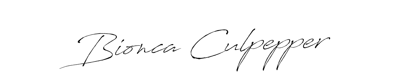 Similarly Antro_Vectra is the best handwritten signature design. Signature creator online .You can use it as an online autograph creator for name Bionca Culpepper. Bionca Culpepper signature style 6 images and pictures png