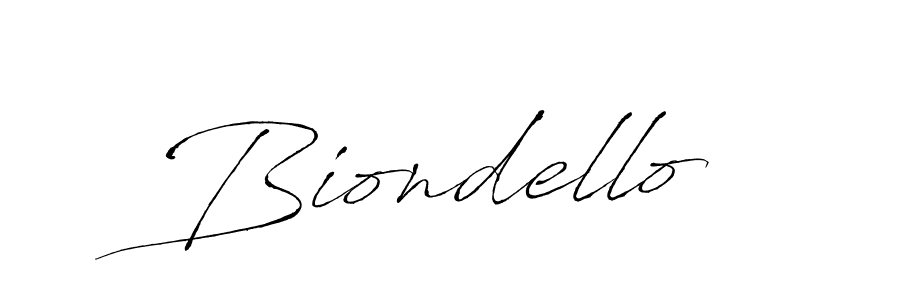 Antro_Vectra is a professional signature style that is perfect for those who want to add a touch of class to their signature. It is also a great choice for those who want to make their signature more unique. Get Biondello name to fancy signature for free. Biondello signature style 6 images and pictures png