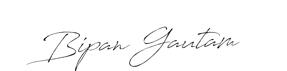 Make a beautiful signature design for name Bipan Gautam. With this signature (Antro_Vectra) style, you can create a handwritten signature for free. Bipan Gautam signature style 6 images and pictures png