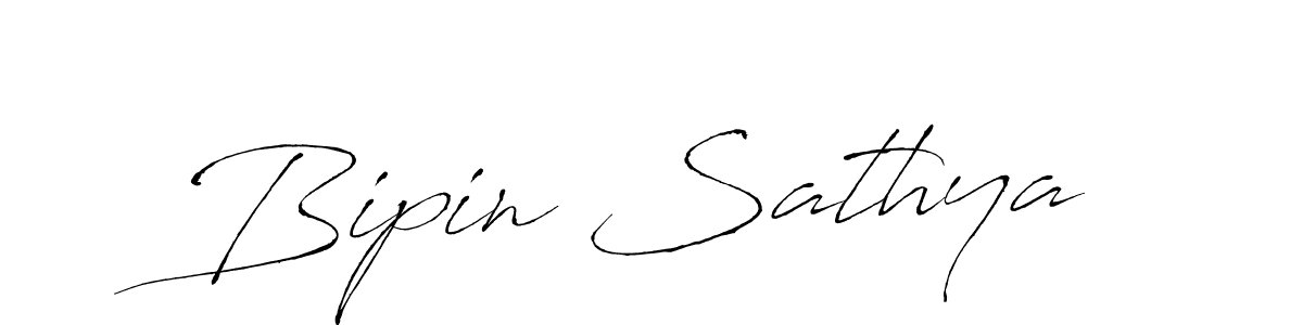 How to make Bipin Sathya name signature. Use Antro_Vectra style for creating short signs online. This is the latest handwritten sign. Bipin Sathya signature style 6 images and pictures png