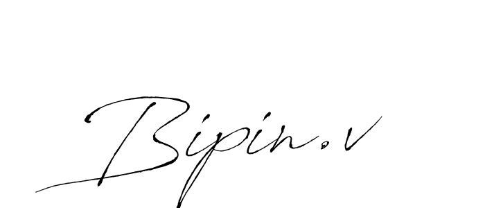 Create a beautiful signature design for name Bipin.v. With this signature (Antro_Vectra) fonts, you can make a handwritten signature for free. Bipin.v signature style 6 images and pictures png