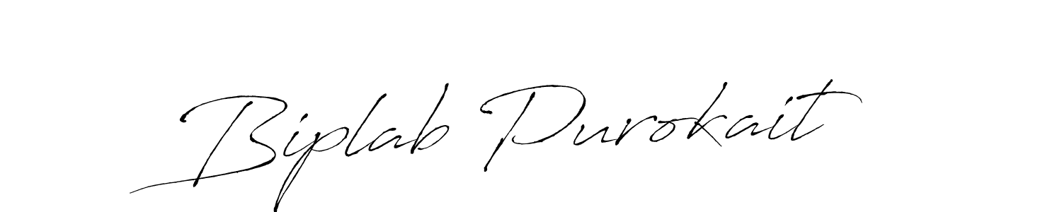 Make a beautiful signature design for name Biplab Purokait. With this signature (Antro_Vectra) style, you can create a handwritten signature for free. Biplab Purokait signature style 6 images and pictures png