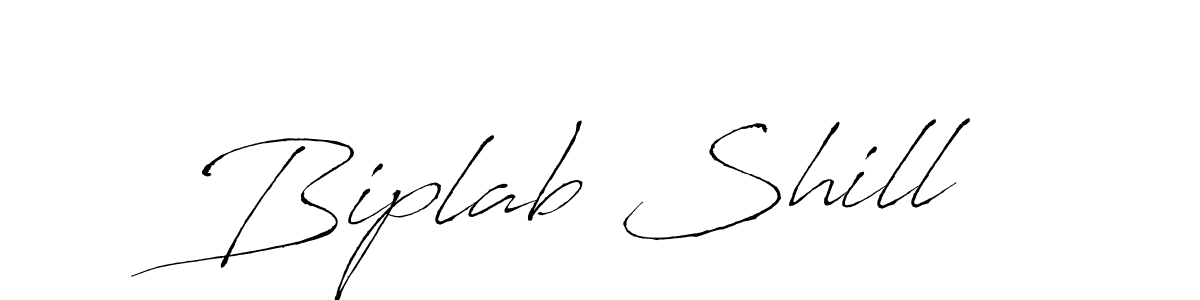 Make a beautiful signature design for name Biplab Shill. With this signature (Antro_Vectra) style, you can create a handwritten signature for free. Biplab Shill signature style 6 images and pictures png