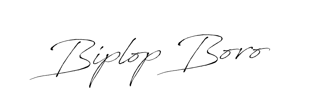 How to make Biplop Boro name signature. Use Antro_Vectra style for creating short signs online. This is the latest handwritten sign. Biplop Boro signature style 6 images and pictures png