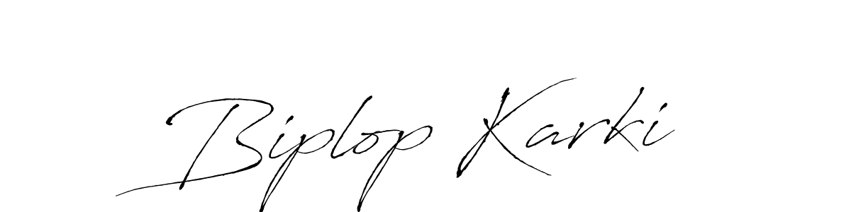 Create a beautiful signature design for name Biplop Karki. With this signature (Antro_Vectra) fonts, you can make a handwritten signature for free. Biplop Karki signature style 6 images and pictures png
