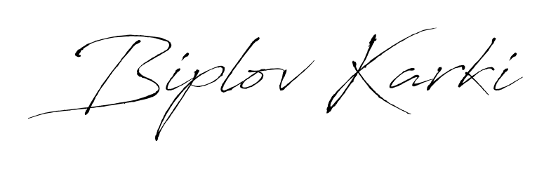 Design your own signature with our free online signature maker. With this signature software, you can create a handwritten (Antro_Vectra) signature for name Biplov Karki. Biplov Karki signature style 6 images and pictures png