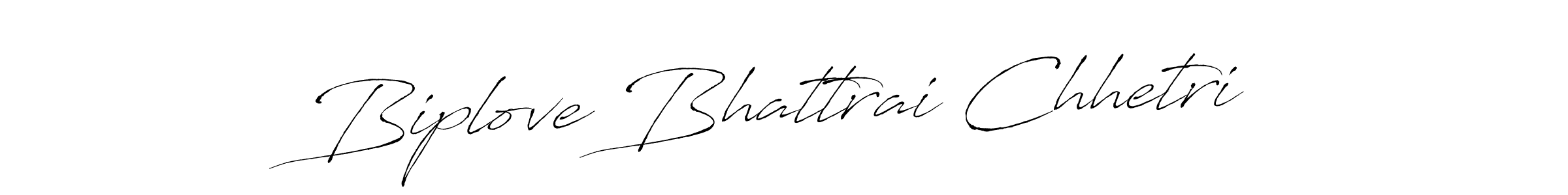 Make a beautiful signature design for name Biplove Bhattrai Chhetri. With this signature (Antro_Vectra) style, you can create a handwritten signature for free. Biplove Bhattrai Chhetri signature style 6 images and pictures png