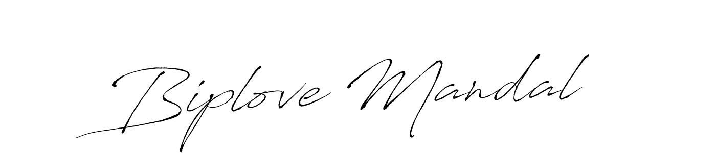 Biplove Mandal stylish signature style. Best Handwritten Sign (Antro_Vectra) for my name. Handwritten Signature Collection Ideas for my name Biplove Mandal. Biplove Mandal signature style 6 images and pictures png