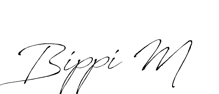 Similarly Antro_Vectra is the best handwritten signature design. Signature creator online .You can use it as an online autograph creator for name Bippi M. Bippi M signature style 6 images and pictures png