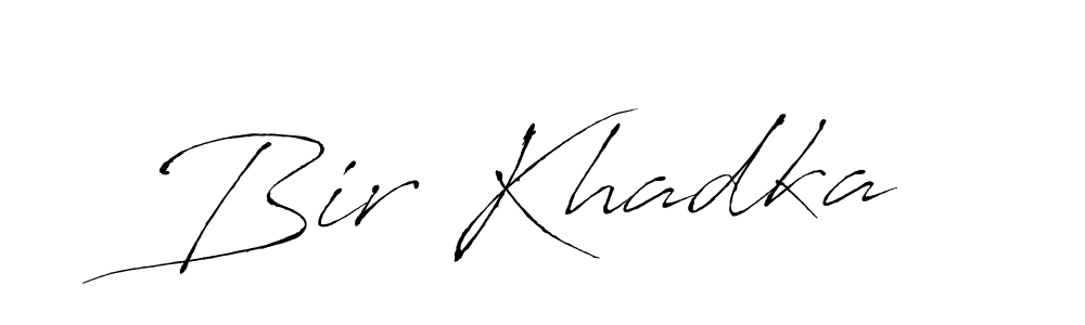 Design your own signature with our free online signature maker. With this signature software, you can create a handwritten (Antro_Vectra) signature for name Bir Khadka. Bir Khadka signature style 6 images and pictures png