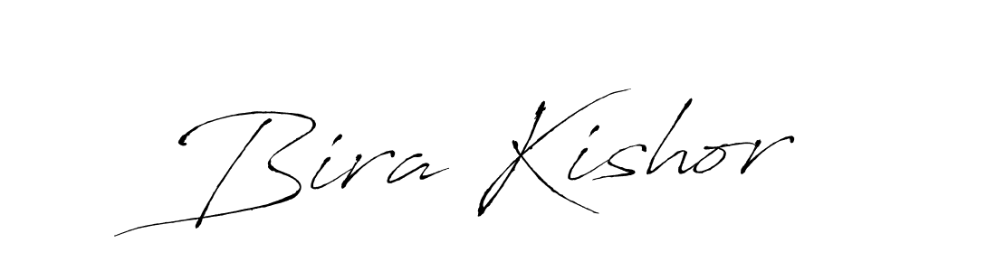 Make a beautiful signature design for name Bira Kishor. With this signature (Antro_Vectra) style, you can create a handwritten signature for free. Bira Kishor signature style 6 images and pictures png