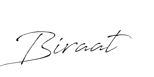 Make a beautiful signature design for name Biraat. With this signature (Antro_Vectra) style, you can create a handwritten signature for free. Biraat signature style 6 images and pictures png