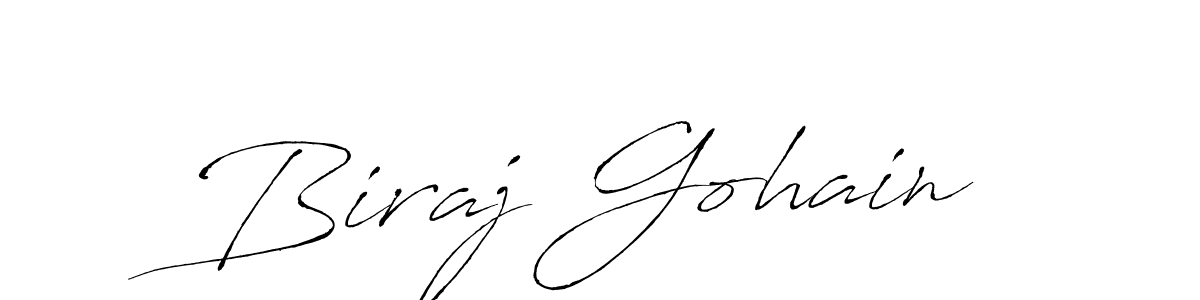 How to make Biraj Gohain name signature. Use Antro_Vectra style for creating short signs online. This is the latest handwritten sign. Biraj Gohain signature style 6 images and pictures png