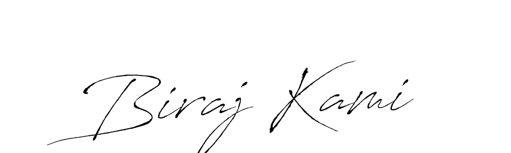 The best way (Antro_Vectra) to make a short signature is to pick only two or three words in your name. The name Biraj Kami include a total of six letters. For converting this name. Biraj Kami signature style 6 images and pictures png