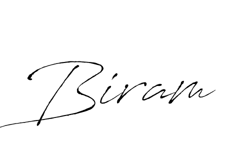 How to make Biram name signature. Use Antro_Vectra style for creating short signs online. This is the latest handwritten sign. Biram signature style 6 images and pictures png