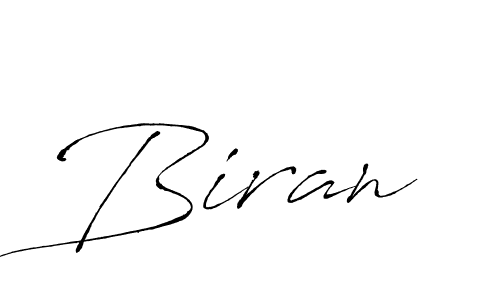 Use a signature maker to create a handwritten signature online. With this signature software, you can design (Antro_Vectra) your own signature for name Biran. Biran signature style 6 images and pictures png