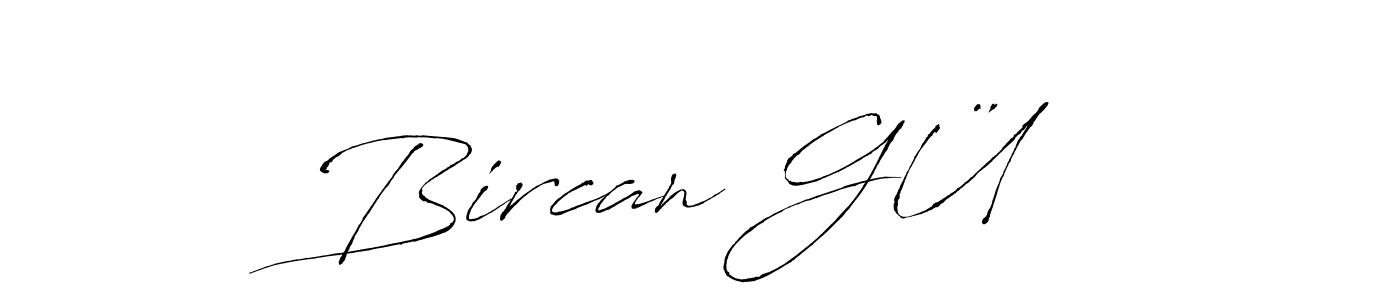 Make a beautiful signature design for name Bircan GÜŞŞ. With this signature (Antro_Vectra) style, you can create a handwritten signature for free. Bircan GÜŞŞ signature style 6 images and pictures png