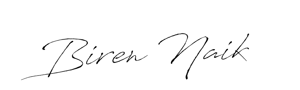 Make a beautiful signature design for name Biren Naik. With this signature (Antro_Vectra) style, you can create a handwritten signature for free. Biren Naik signature style 6 images and pictures png