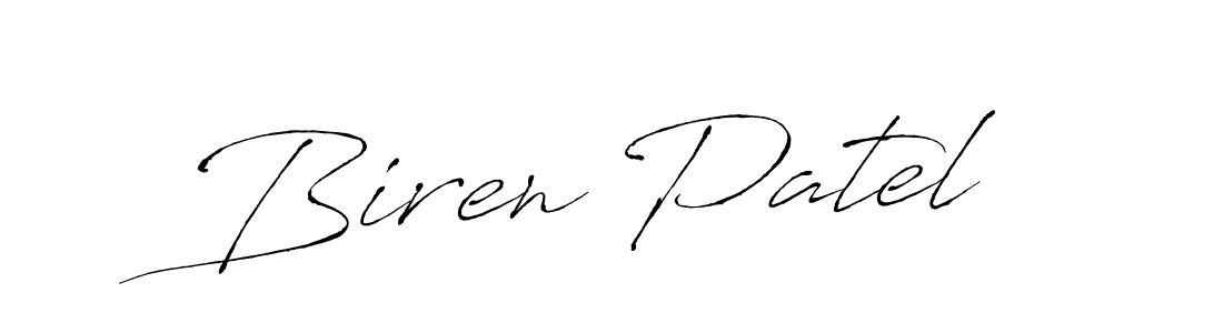 Biren Patel stylish signature style. Best Handwritten Sign (Antro_Vectra) for my name. Handwritten Signature Collection Ideas for my name Biren Patel. Biren Patel signature style 6 images and pictures png