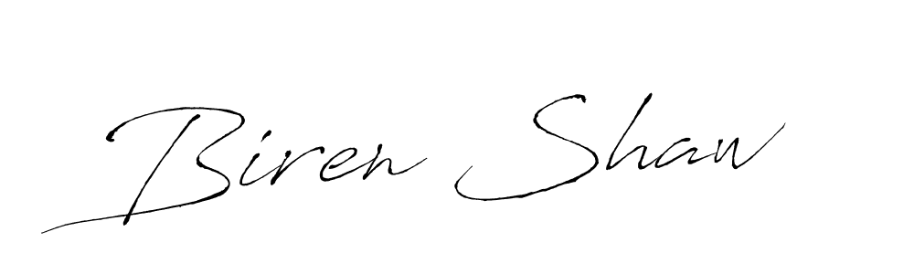 Create a beautiful signature design for name Biren Shaw. With this signature (Antro_Vectra) fonts, you can make a handwritten signature for free. Biren Shaw signature style 6 images and pictures png
