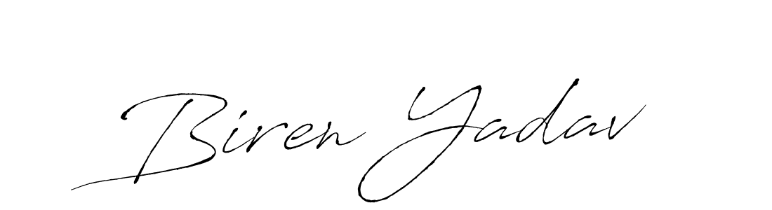How to make Biren Yadav signature? Antro_Vectra is a professional autograph style. Create handwritten signature for Biren Yadav name. Biren Yadav signature style 6 images and pictures png