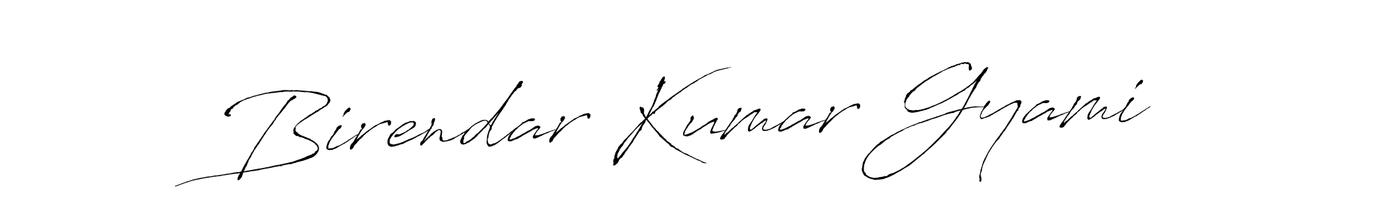 Birendar Kumar Gyami stylish signature style. Best Handwritten Sign (Antro_Vectra) for my name. Handwritten Signature Collection Ideas for my name Birendar Kumar Gyami. Birendar Kumar Gyami signature style 6 images and pictures png