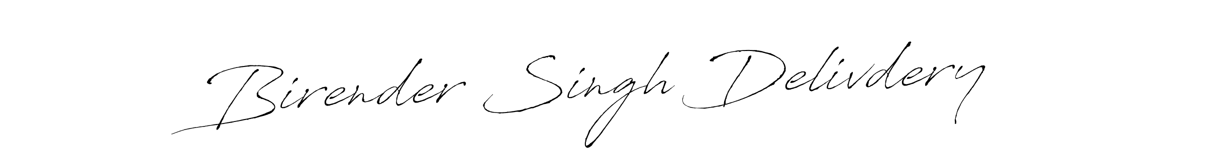 Design your own signature with our free online signature maker. With this signature software, you can create a handwritten (Antro_Vectra) signature for name Birender Singh Delivdery. Birender Singh Delivdery signature style 6 images and pictures png