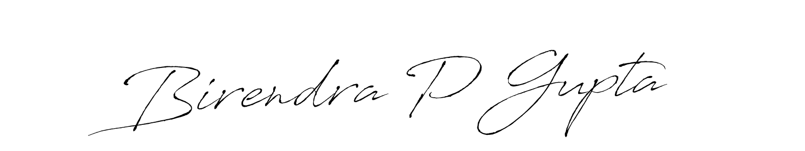 How to make Birendra P Gupta signature? Antro_Vectra is a professional autograph style. Create handwritten signature for Birendra P Gupta name. Birendra P Gupta signature style 6 images and pictures png