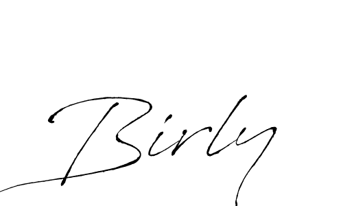 Design your own signature with our free online signature maker. With this signature software, you can create a handwritten (Antro_Vectra) signature for name Birly. Birly signature style 6 images and pictures png