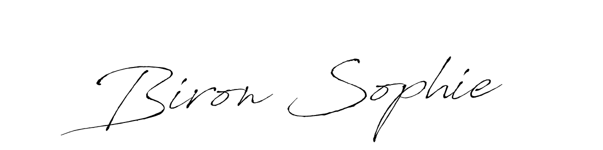 Design your own signature with our free online signature maker. With this signature software, you can create a handwritten (Antro_Vectra) signature for name Biron Sophie. Biron Sophie signature style 6 images and pictures png