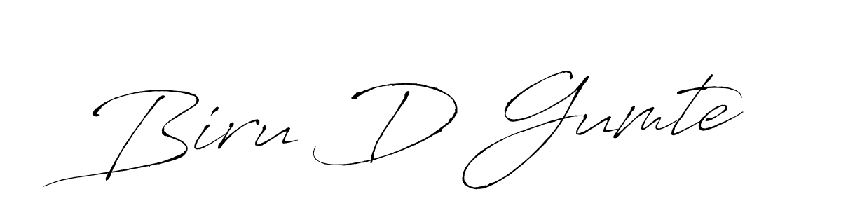 Biru D Gumte stylish signature style. Best Handwritten Sign (Antro_Vectra) for my name. Handwritten Signature Collection Ideas for my name Biru D Gumte. Biru D Gumte signature style 6 images and pictures png