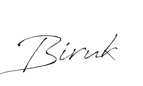 Use a signature maker to create a handwritten signature online. With this signature software, you can design (Antro_Vectra) your own signature for name Biruk. Biruk signature style 6 images and pictures png