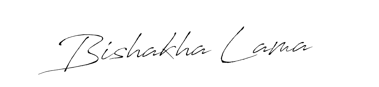 Bishakha Lama stylish signature style. Best Handwritten Sign (Antro_Vectra) for my name. Handwritten Signature Collection Ideas for my name Bishakha Lama. Bishakha Lama signature style 6 images and pictures png