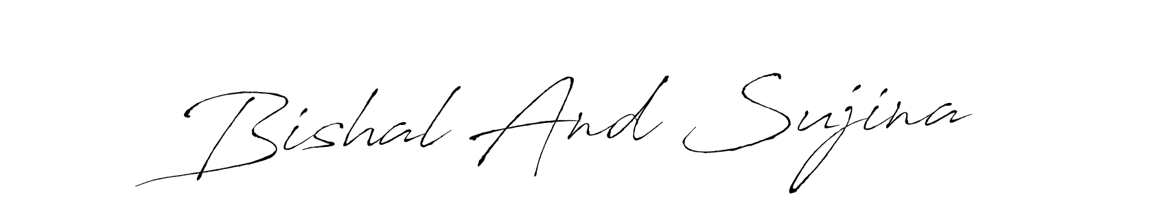 Design your own signature with our free online signature maker. With this signature software, you can create a handwritten (Antro_Vectra) signature for name Bishal And Sujina. Bishal And Sujina signature style 6 images and pictures png