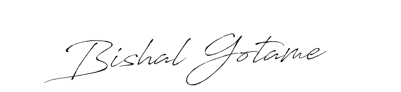 How to make Bishal Gotame name signature. Use Antro_Vectra style for creating short signs online. This is the latest handwritten sign. Bishal Gotame signature style 6 images and pictures png