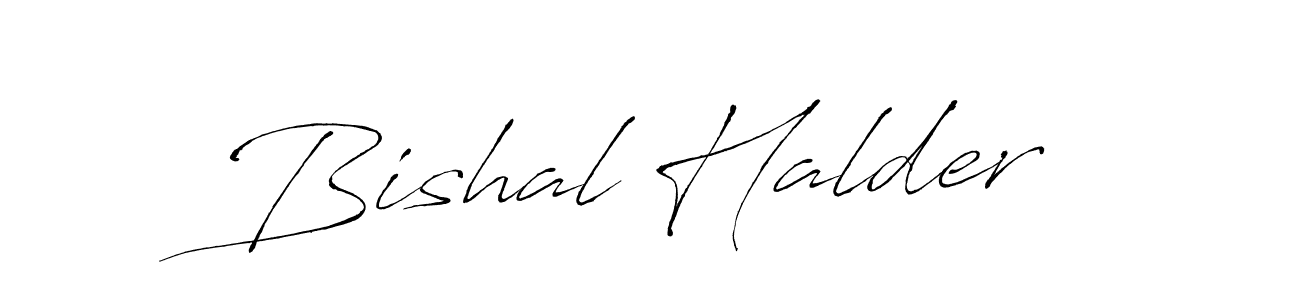 Create a beautiful signature design for name Bishal Halder. With this signature (Antro_Vectra) fonts, you can make a handwritten signature for free. Bishal Halder signature style 6 images and pictures png