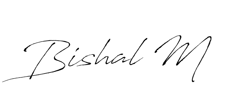 Bishal M stylish signature style. Best Handwritten Sign (Antro_Vectra) for my name. Handwritten Signature Collection Ideas for my name Bishal M. Bishal M signature style 6 images and pictures png