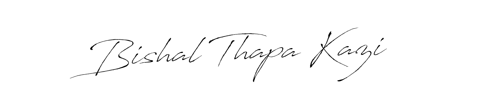Design your own signature with our free online signature maker. With this signature software, you can create a handwritten (Antro_Vectra) signature for name Bishal Thapa Kazi. Bishal Thapa Kazi signature style 6 images and pictures png