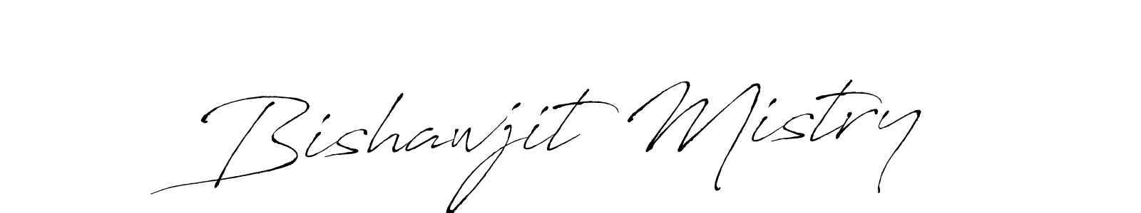 How to make Bishawjit Mistry name signature. Use Antro_Vectra style for creating short signs online. This is the latest handwritten sign. Bishawjit Mistry signature style 6 images and pictures png