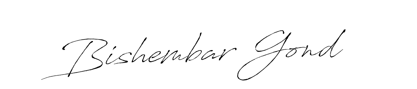 Make a beautiful signature design for name Bishembar Gond. With this signature (Antro_Vectra) style, you can create a handwritten signature for free. Bishembar Gond signature style 6 images and pictures png