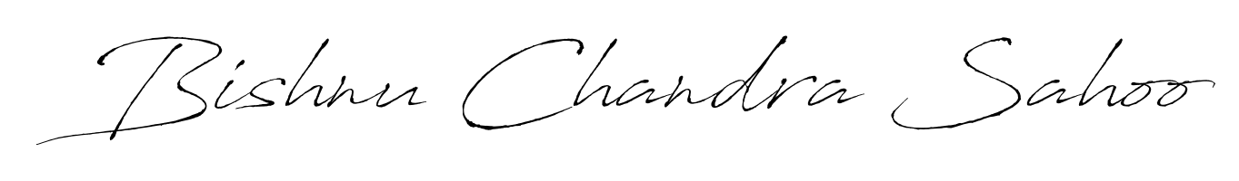How to make Bishnu Chandra Sahoo name signature. Use Antro_Vectra style for creating short signs online. This is the latest handwritten sign. Bishnu Chandra Sahoo signature style 6 images and pictures png