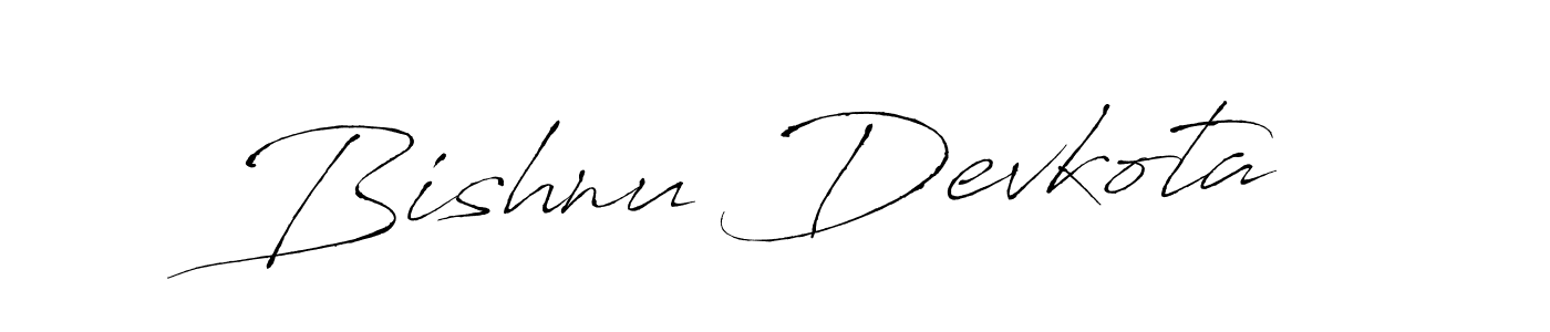 Antro_Vectra is a professional signature style that is perfect for those who want to add a touch of class to their signature. It is also a great choice for those who want to make their signature more unique. Get Bishnu Devkota name to fancy signature for free. Bishnu Devkota signature style 6 images and pictures png