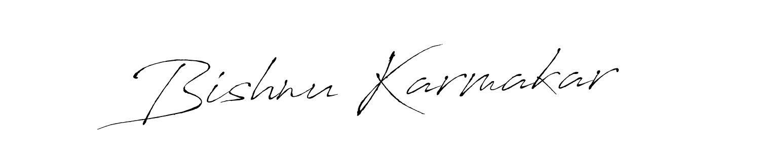 How to make Bishnu Karmakar signature? Antro_Vectra is a professional autograph style. Create handwritten signature for Bishnu Karmakar name. Bishnu Karmakar signature style 6 images and pictures png