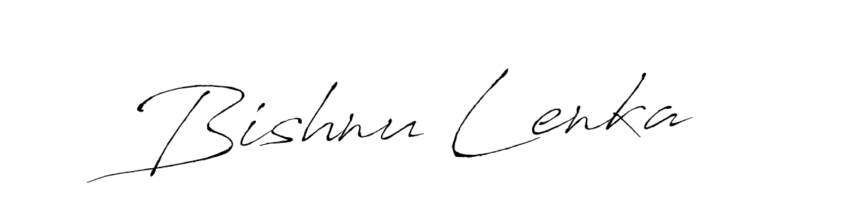Antro_Vectra is a professional signature style that is perfect for those who want to add a touch of class to their signature. It is also a great choice for those who want to make their signature more unique. Get Bishnu Lenka name to fancy signature for free. Bishnu Lenka signature style 6 images and pictures png